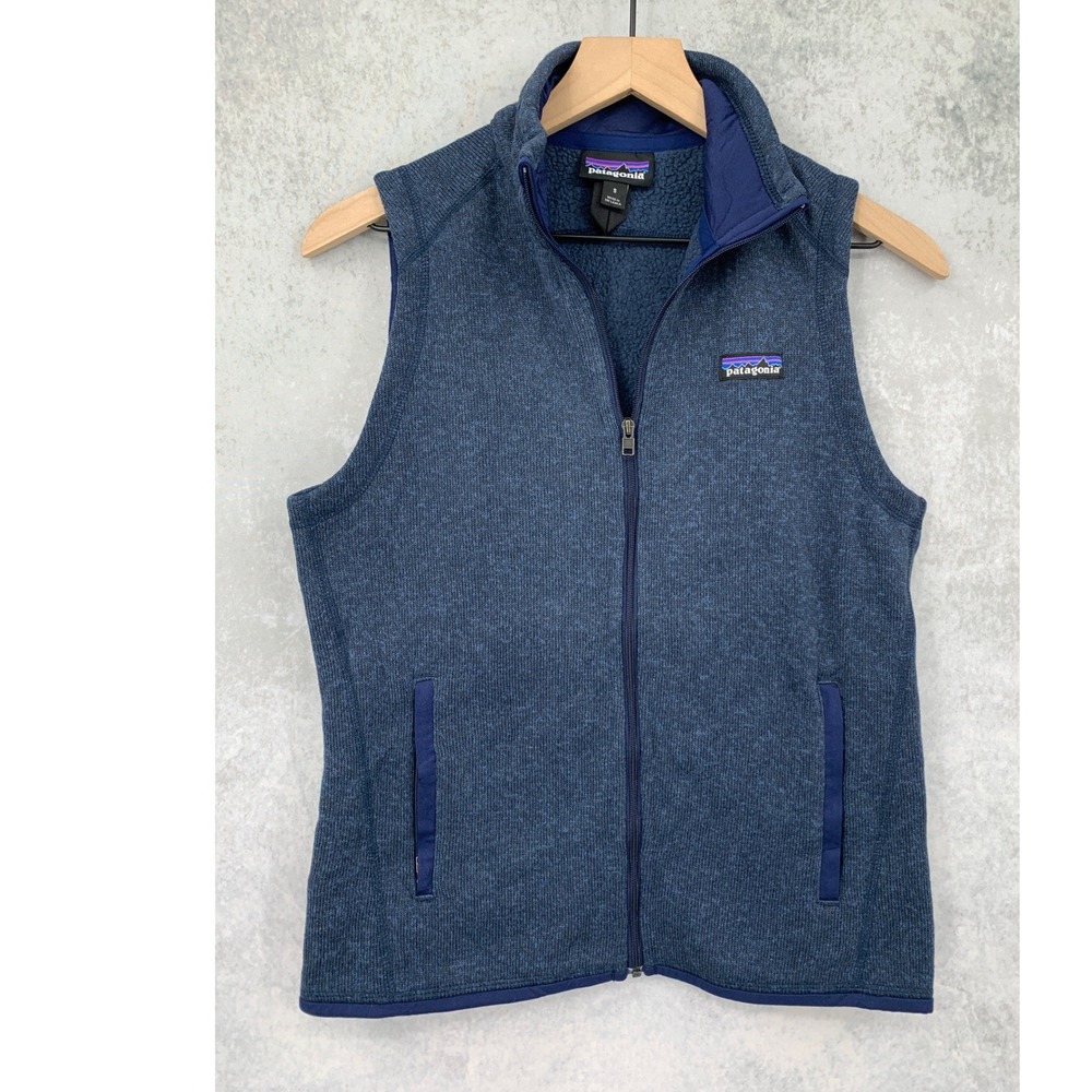 Patagonia Vest Womens Small Blue Better Sweater Full Zip Fleece Outdoor